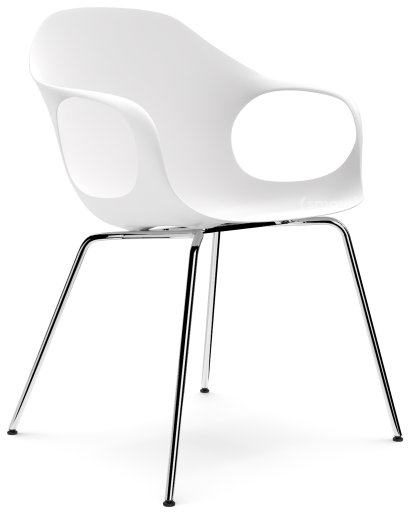 Elephant Tube, White, Chrome-plated Steel