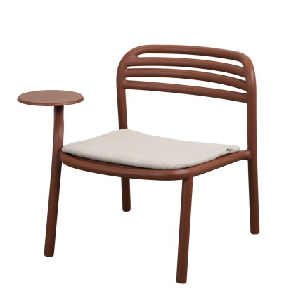 Bliss Lounge Chair with Side Table, Desert red, Sand