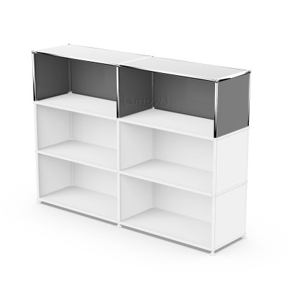 USM Haller Extension Kit Vertical 2, Mid grey RAL 7005, 35 cm