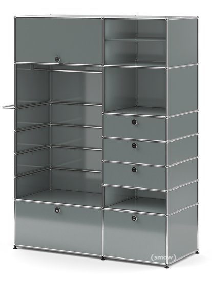 USM Haller Wardrobe Model 2, Mid grey RAL 7005