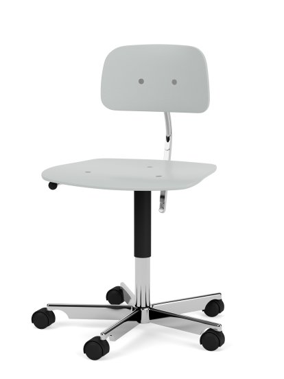 Kevi 2533 Swivel Chair, A / 38 - 51 cm, Oyster, Polished aluminium