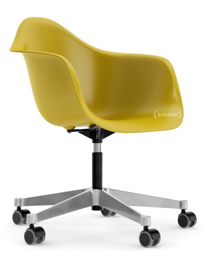 Eames Plastic Armchair RE PACC, Mustard, Without upholstery, Without upholstery