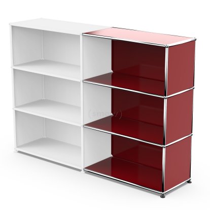 USM Haller Extension Kit Horizontal 3, USM ruby red, 35 cm