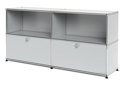 USM Haller Sideboard L with 2 Drop-down Doors, Light grey RAL 7035