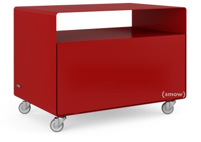 Trolley R 107, Self-coloured, Ruby red (RAL 3003), Industrial castors