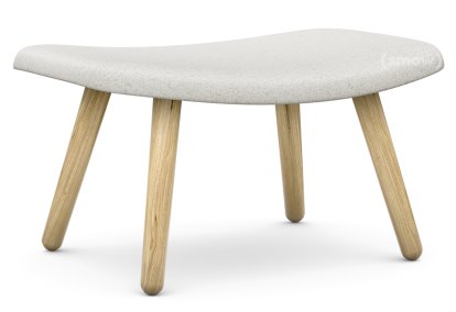 About A Lounge Ottoman AAL 03, Divina Melange 120 - light grey, Lacquered oak