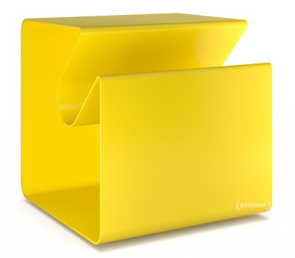 V44 Side Table, Traffic yellow (RAL 1023), Glides