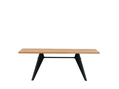 EM Table, 200 x 90 cm, Natural oak veneer, protective varnish, Deep black