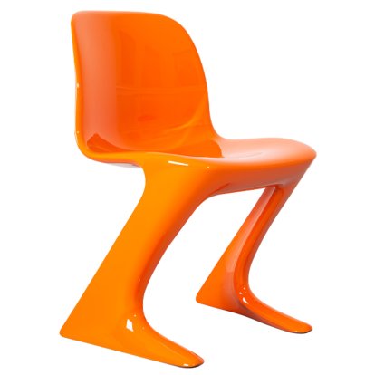 Z.Stuhl Chair, Without armrests, Pure orange