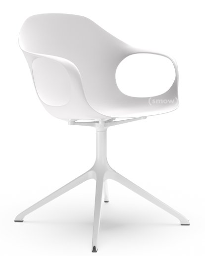 Elephant Swivel Chair, White, Laquered aluminium (in the same colours as the shell)