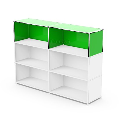 USM Haller Extension Kit Vertical 2, USM green, 35 cm