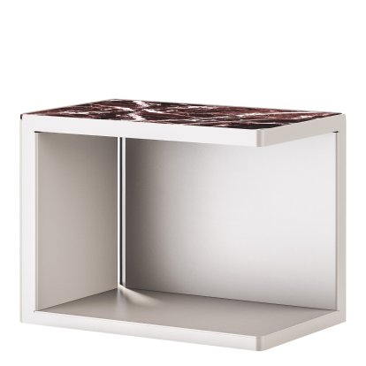Ambito Coffee Table, Silver, Levanto red marble