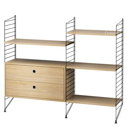 String System Floor Shelf with Drawers