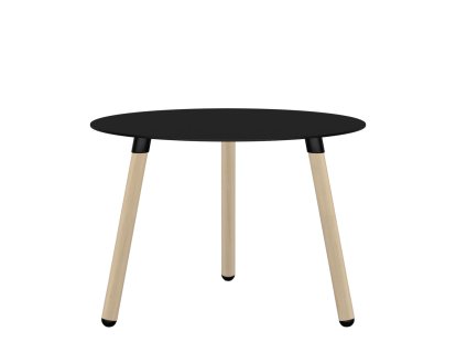 BCN Side Table, Laminate black, Beech, H 45 x ø 65 cm