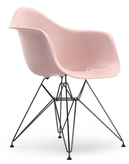 Eames Plastic Armchair RE DAR, Pale rose RE, Without upholstery, Without upholstery, Standard version - 43 cm, Coated basic dark