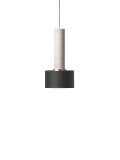 Collect Lighting, High, Light grey, Disc, Black