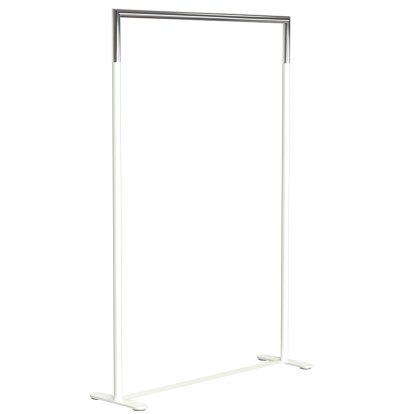 Bukto Coat Rack, White matt / polished stainless steel , 100 cm