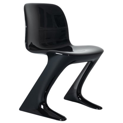 Z.Stuhl Chair, Without armrests, Graphite black