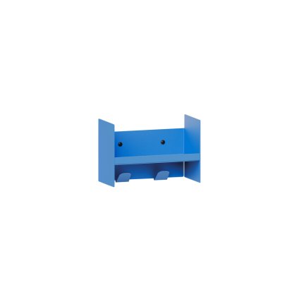 Pli Wall Shelf Slim, 20 cm, Azure Blue, With hooks