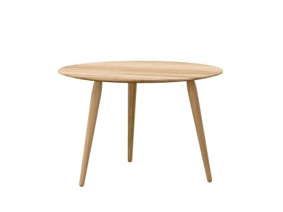PLAYround Wood Table, Oiled oak, ø 60 cm, Oiled oak, 38 cm
