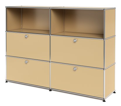 USM Haller Highboard L with 4 Drop-down Doors, USM beige