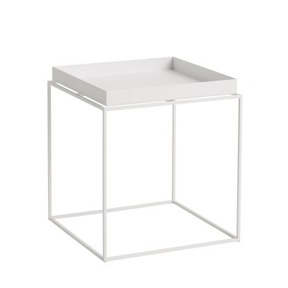 Tray Tables, H 40/44 x W 40 x D 40 cm, White