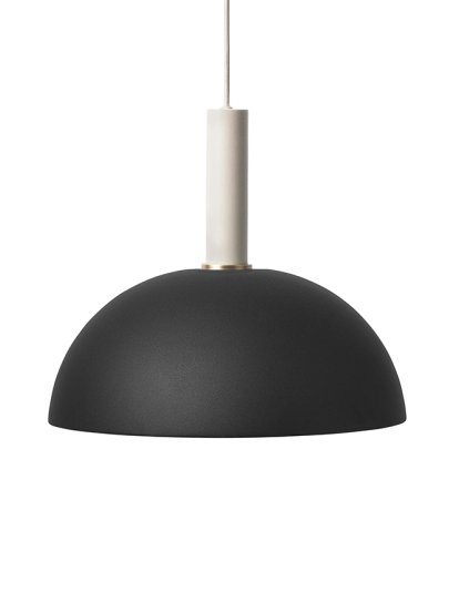 Collect Lighting, High, Light grey, Dome, Black