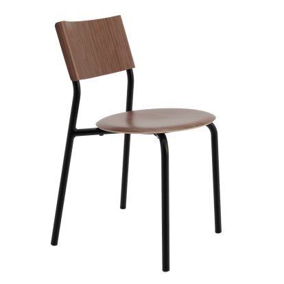 SSD Chair, Metal/Wood, Walnut, Graphite black