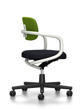 Allstar Office Swivel Chair, White, Hopsak, Grass green/forest