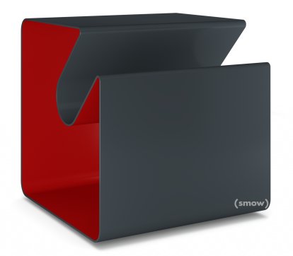 V44 Side Table, Anthracite grey (RAL 7016) - Ruby red (RAL 3003), Glides