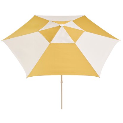 Terrazza Parasol Hexagon, Ochre / off-white, Without parasol stand