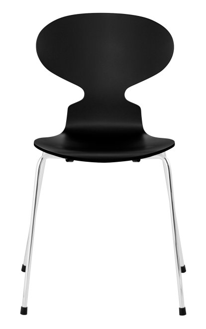 Ant Chair 3101, Lacquer, Black, Chrome