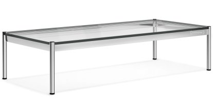 USM Haller Coffee Table, 150 x 75 cm, Glass, Transparent