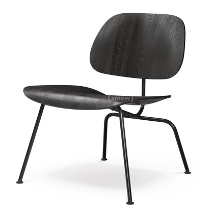 Plywood Group LCM / LCM Leather Chair, Black ash, Powder-coated basic dark smooth