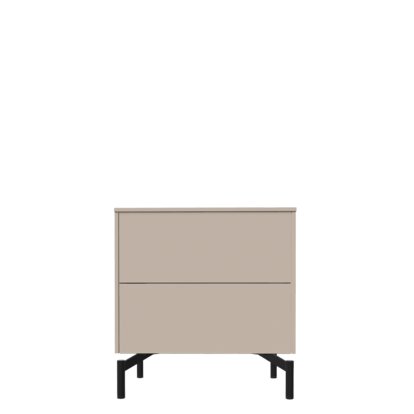 Aventa Sideboard with Drawer, 60 cm, 2 Height grids, Melamine cashmere grey, Metal feed