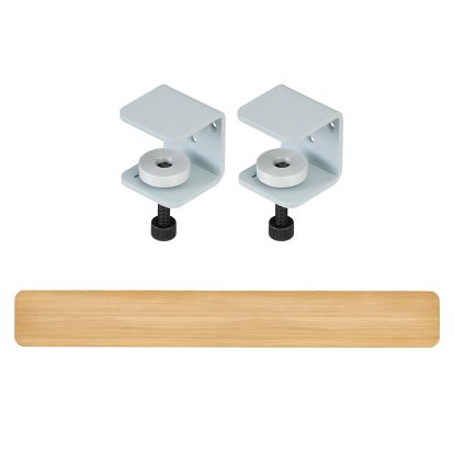 Tiptoe Wall Shelf, Solid Oak, Wall shelf 150 cm, Pale blue