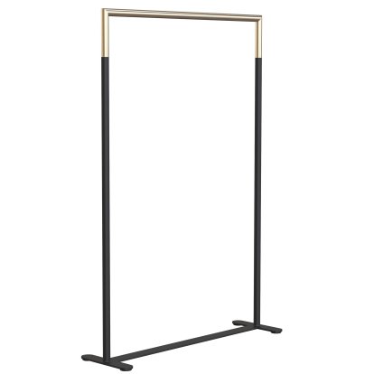 Bukto Coat Rack, Black matt / brushed gold , 100 cm