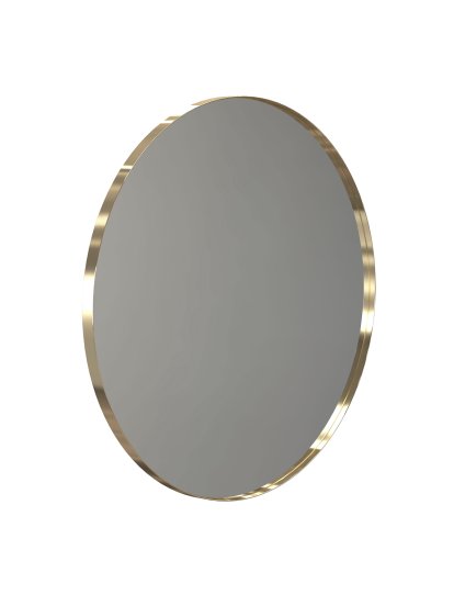 Unu Mirror round, ø 80 cm, Brushed gold