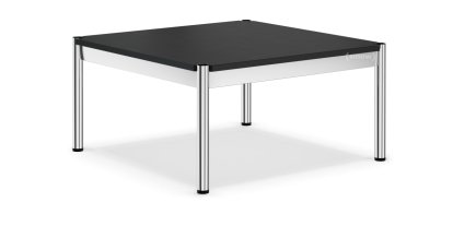 USM Haller Coffee Table, 75 x 75 cm, Linoleum, Nero