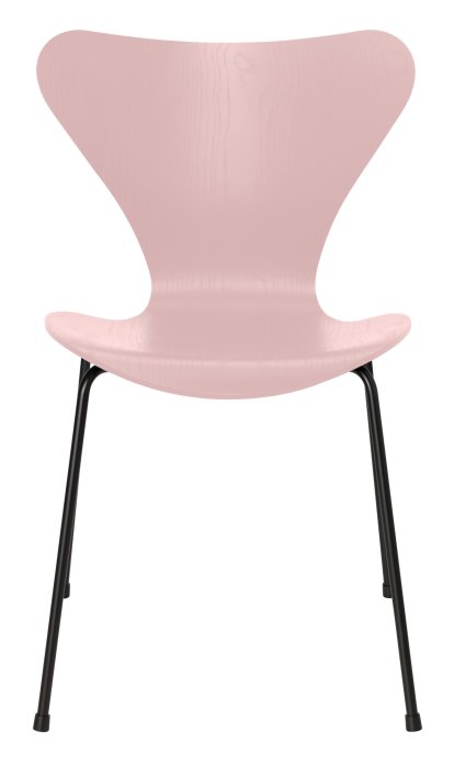 Series 7 Chair 3107, Coloured ash, Pale Rose, Black