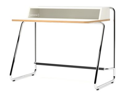 S 1200, ThonetDur white with oak edge, MDF pure white varnish, Chrome-plated