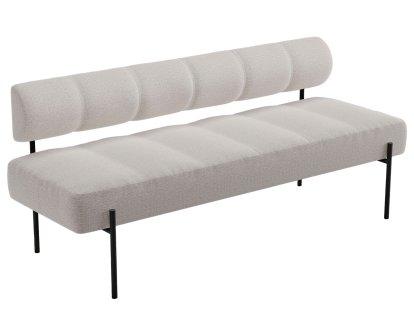 Daybe Dining Sofa, Brusvik 02 - warm light grey, Black