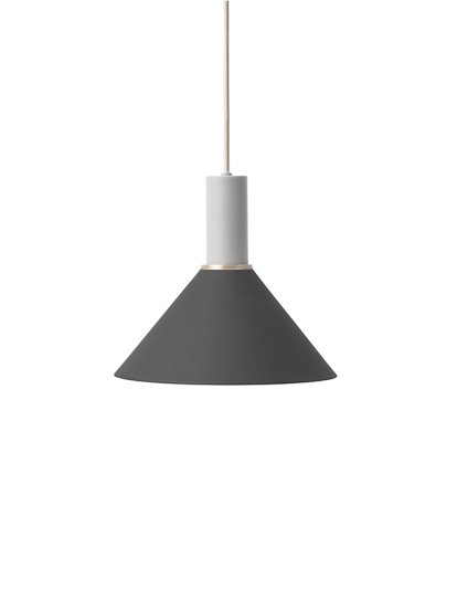 Collect Lighting, Low, Light grey, Cone, Black