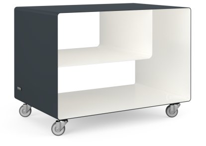 Trolley R 106, Bicoloured, Anthrazite grey (RAL 7016) - Pure white (RAL 9010), Industrial castors