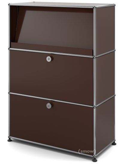 USM Haller Highboard M with Angled Shelf, USM brown