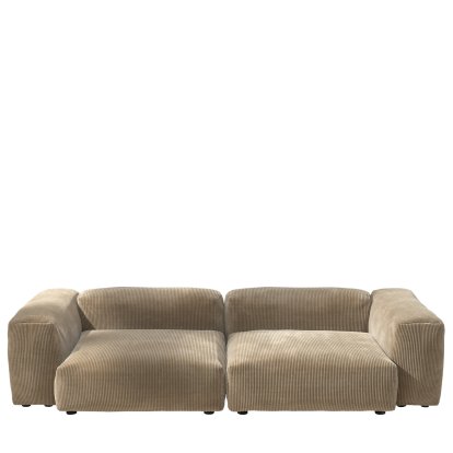 Vetsak Sofa Set 2, L, Cord velours - Sand, Without cushion