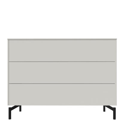 Aventa Sideboard with Drawer, 120 cm, 3 Height grids, Melamine white, Metal feed