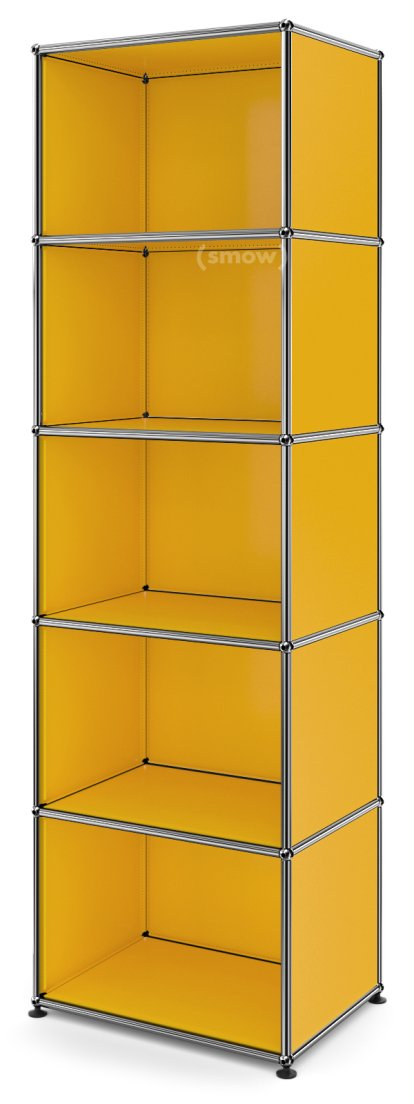 USM Haller Bookcase 50, Open, Golden yellow RAL 1004