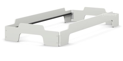 Rolf Heide Stacking Bed Comfort, Light grey lacquered, Without slatted frame