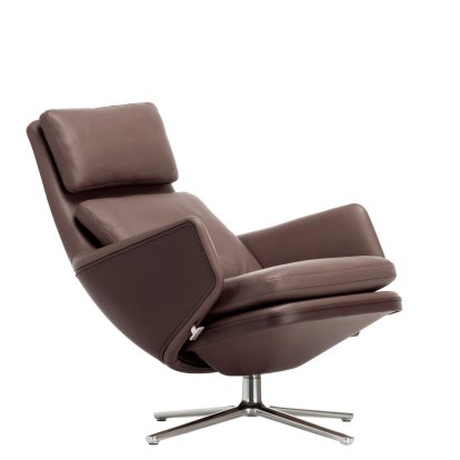 Grand Relax Lounge Chair, Without Ottoman, Leather Premium F, chestnut, Polished, 46,5 cm